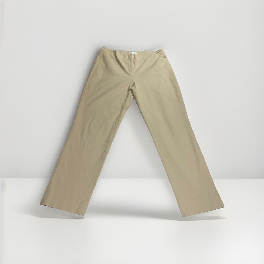 J Jill Pants Women's 10 Missy Beige Chino Dress‎ Pant Office Wear Preppy Comfort